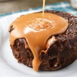 The Best Chocolate Peanut Butter Cake for One is so decadent and topped with a warm peanut butter sauce. Hot, gooey, and ready in five minutes!