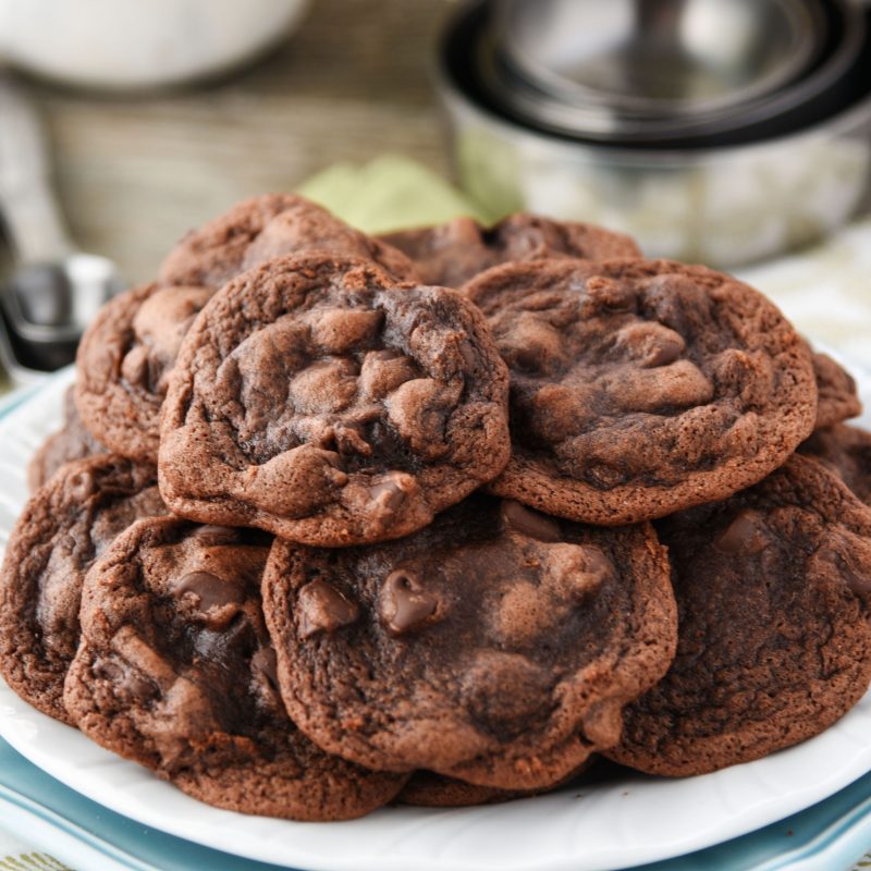 Chewy Chocolate Chocolate Chip Cookies - The most perfectly chewy chocolate cookie you will ever eat!