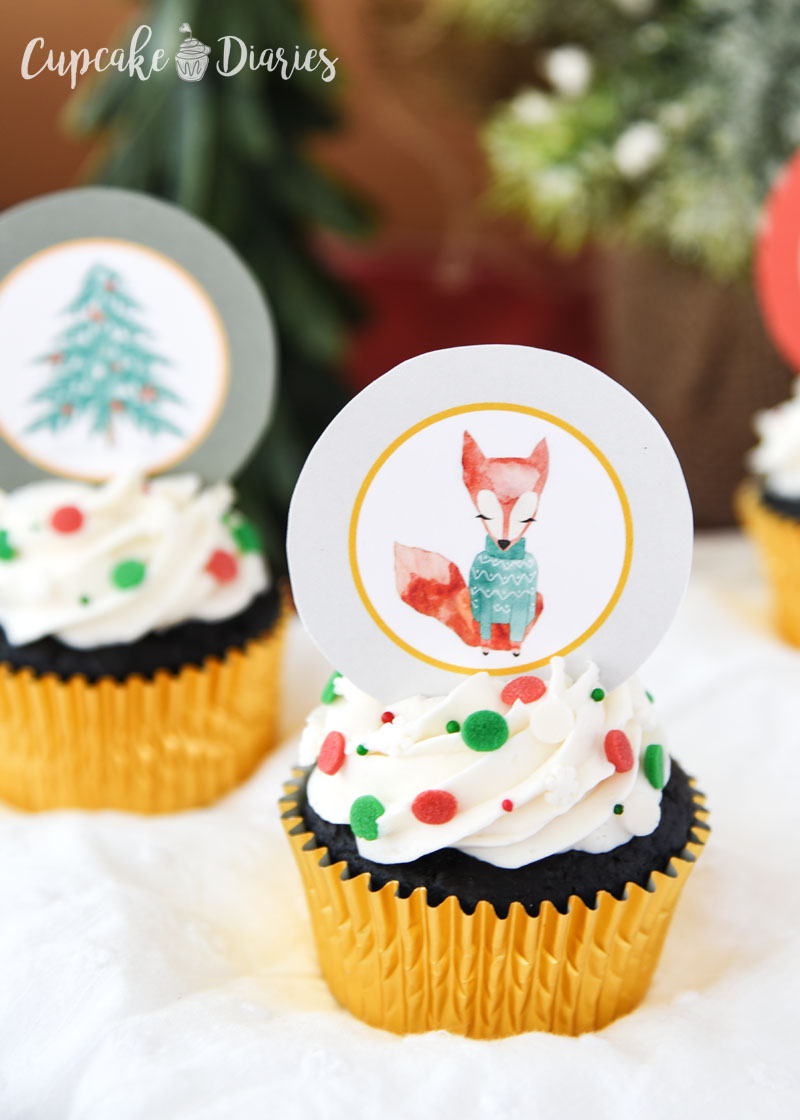 Rudolph Cupcake Container - trees