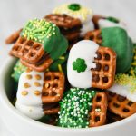 St. Patrick's Day Caramel Pretzel Bites are pinch-proof treats that take minutes to make! These little guys are super festive and delicious.