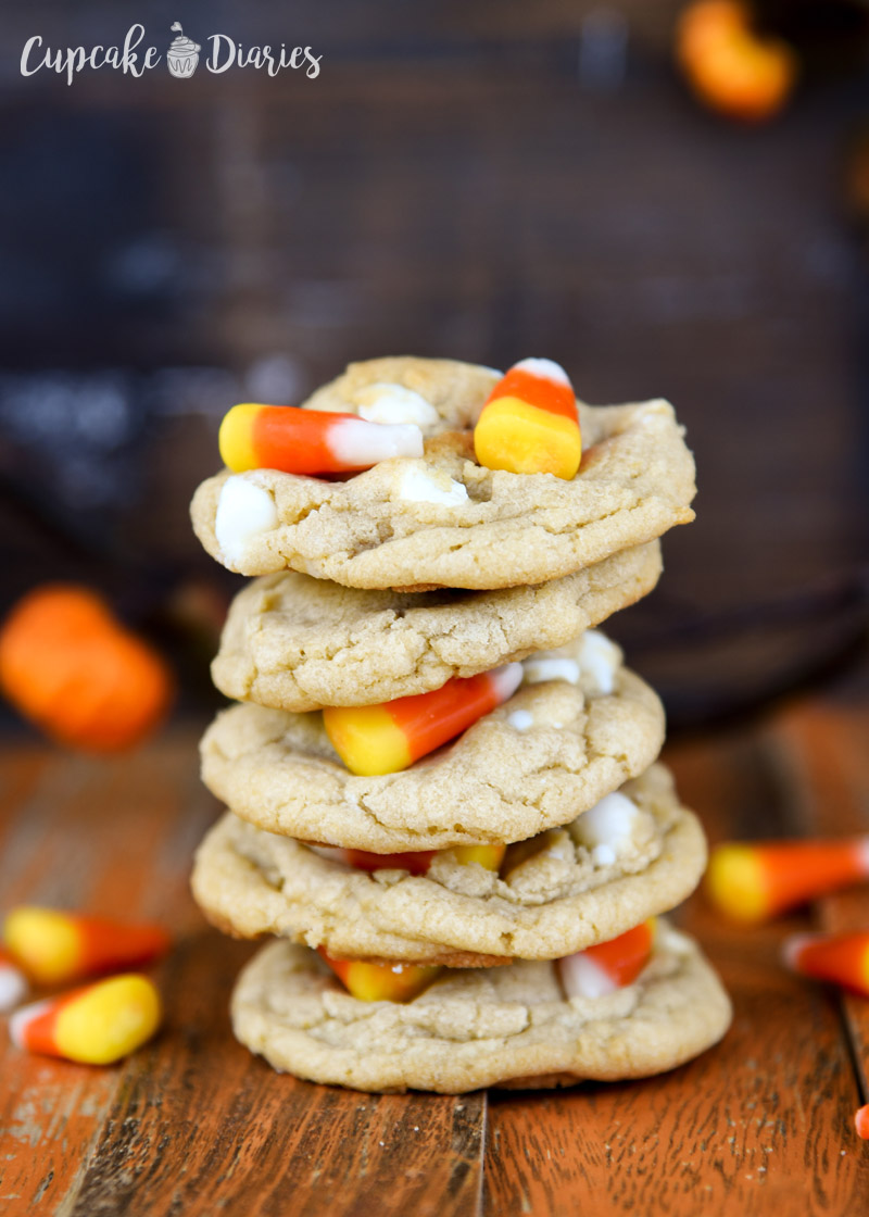 A chocolate chip cookie like no other! These tasty cookies are loaded with white chocolate chips and candy corn goodness.